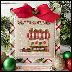 Christmas Market Christmas Stocking Stand Ornament Cross Stitch Pattern Country Cottage Needleworks