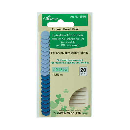 Clover Flower Head Pin Fine 20 Pack