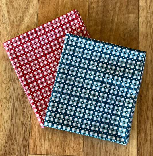 Comptoir De Toile 4 Large Checks Fat Quarter Bundle L'uccello for Devonstone Fabrics