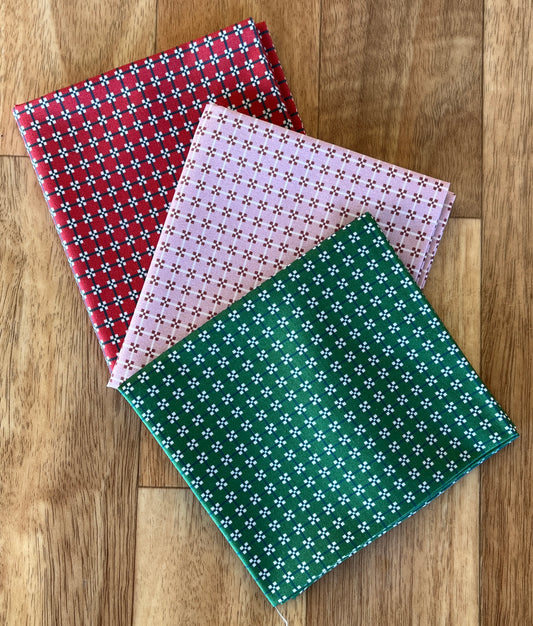 Comptoir De Toile 4 Small Checks Fat Quarter Bundle L'uccello for Devonstone Fabrics