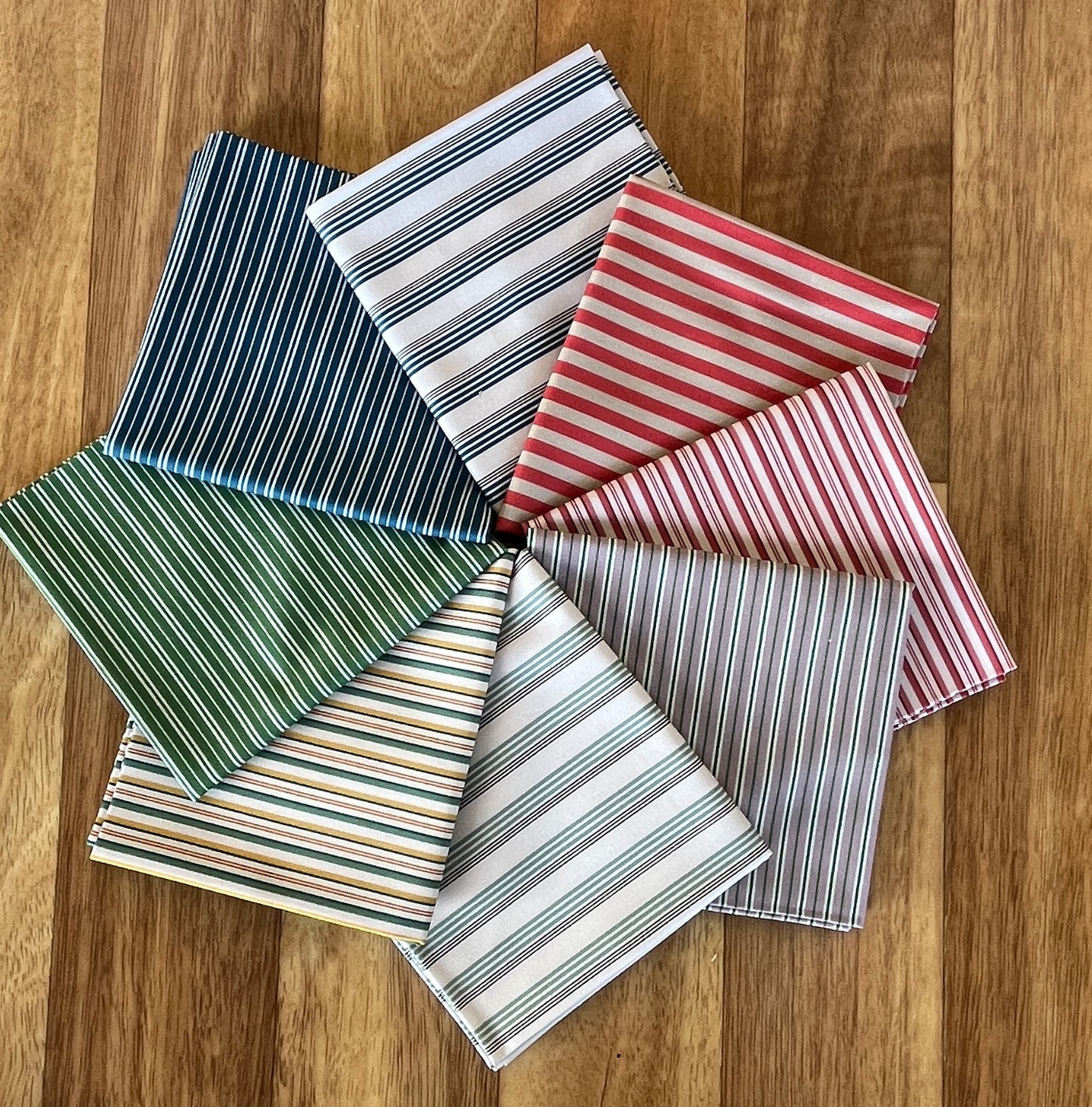 Comptoir De Toile 4 Stripes Fat Quarter Bundle L'uccello for Devonstone Fabrics