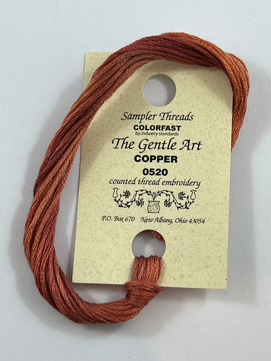 Copper 0520 The Gentle Art Sampler Thread 6 Stranded Hand Dyed Embroidery Floss