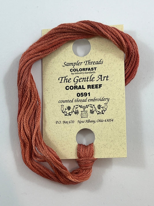 Coral Reef 0591 The Gentle Art Sampler Thread 6 Stranded Hand Dyed Embroidery Floss