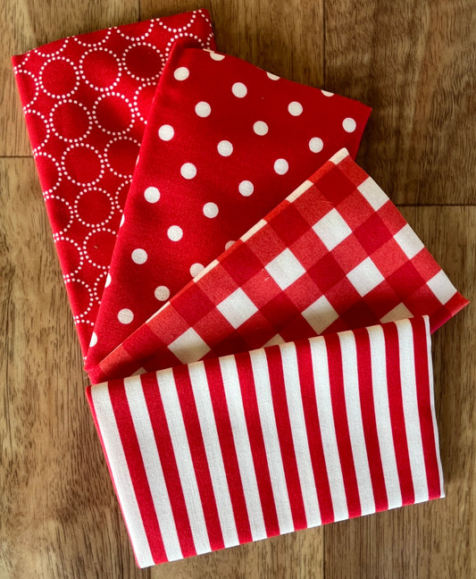 Coriander Colors Red Fat Eighth Bundle by Coriander Quilts for Moda fabrics