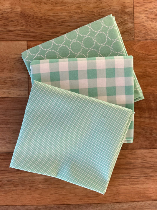 Coriander Colors Aqua Fat Quarter Bundle by Coriander Quilts for Moda fabrics