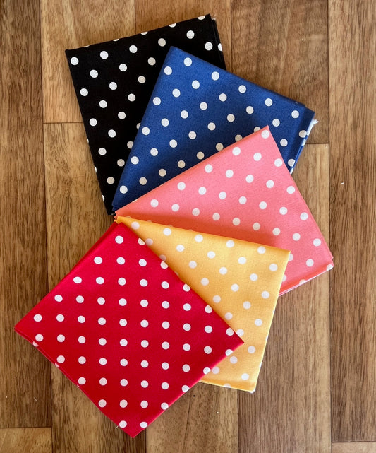 Coriander Colors Big Dots Fat Quarter Bundle by Coriander Quilts for Moda fabrics
