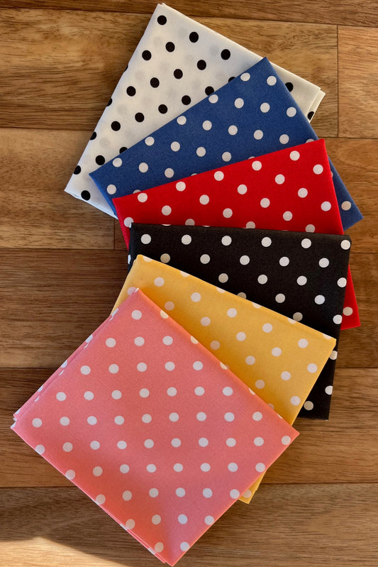 Coriander Colors Big Dots Fat Quarter Bundle by Coriander Quilts for Moda fabrics