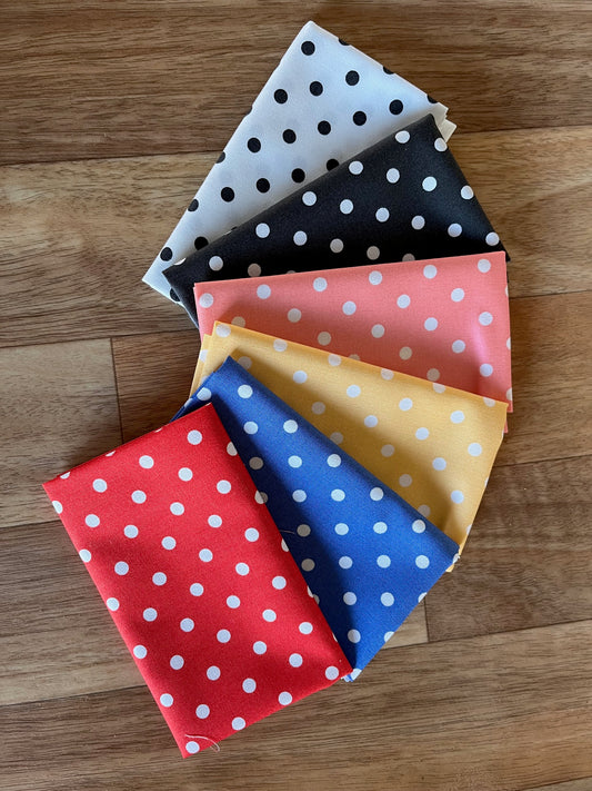 Coriander Colors Big Dots Fat Eighth Bundle by Coriander Quilts for Moda fabrics