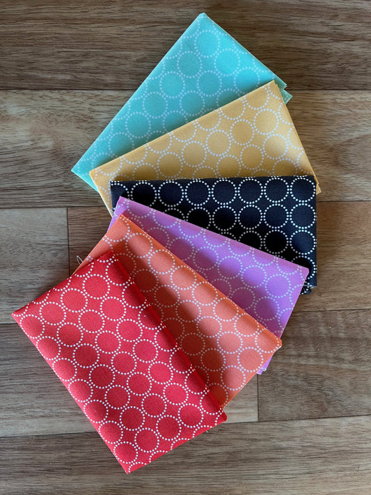 Coriander Colors Circles Fat Eighth Bundle by Coriander Quilts for Moda fabrics