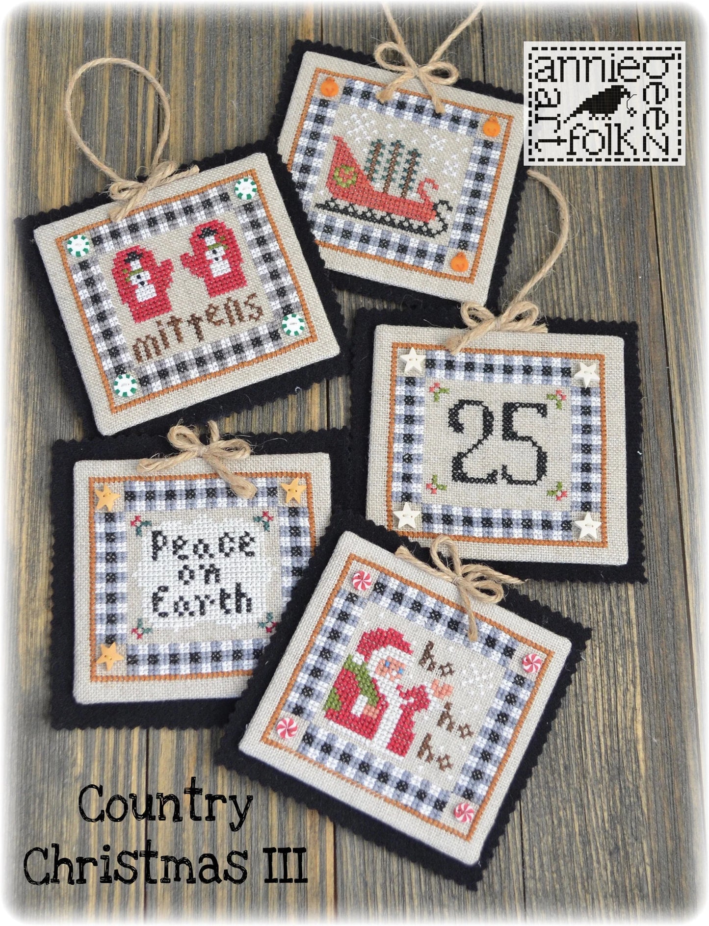 Country Christmas 3 NW-66 cross-stitch pattern by Annie Beez Folk Art