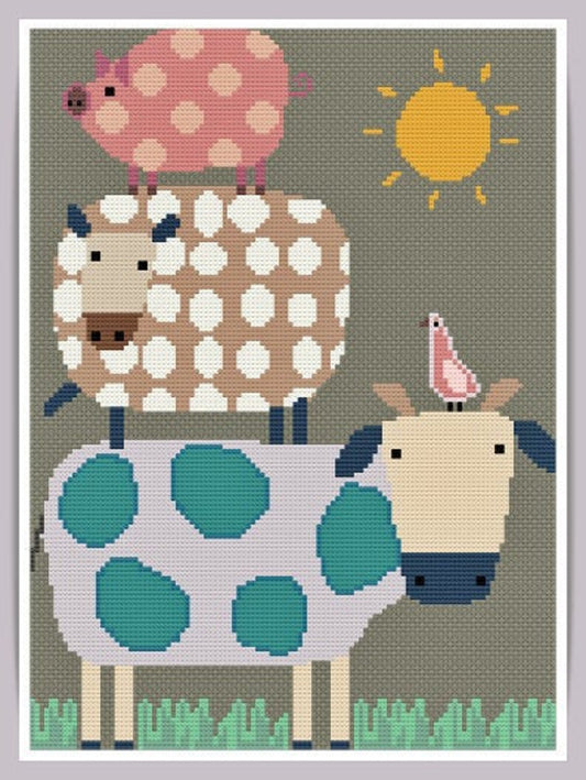 Country But Modern Cross Stitch Pattern by Susana Machado Design