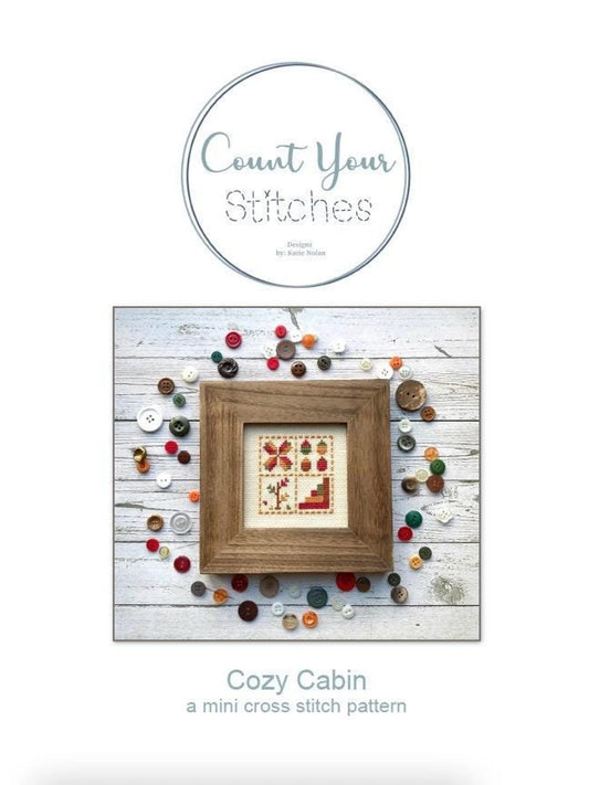 Cozy Cabin Mini Cross Stitch Pattern by Count Your Stitches Designs