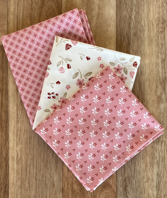 Cozy House Pink Fat Quarter Bundle by Judy Jarvi for Andover Fabrics