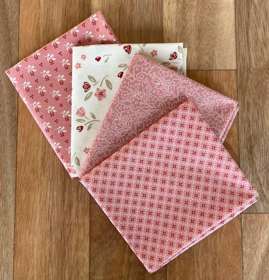 Cozy House Pink Fat Quarter Bundle by Judy Jarvi for Andover Fabrics