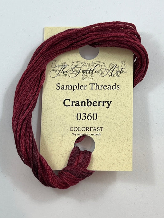 Cranberry 0360 The Gentle Art Sampler Thread 6 Stranded Hand Dyed Embroidery Floss