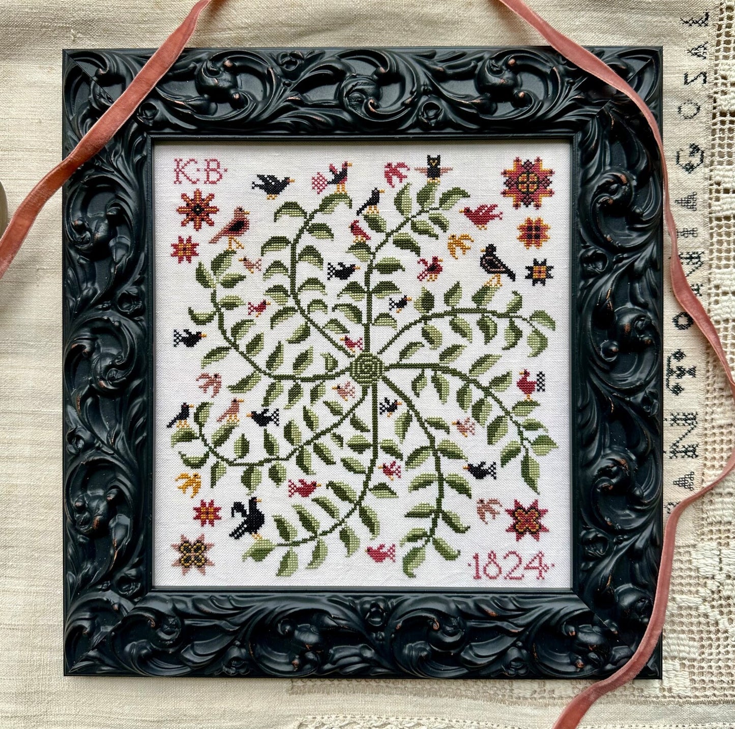 Caught in the Swirl Cross Stitch Pattern by Kathy Barrick