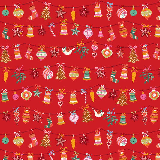 Deck the Halls Garlands D1064 by Geetanjali Behera for Thead and Ink Designs (sold in 25cm increments)