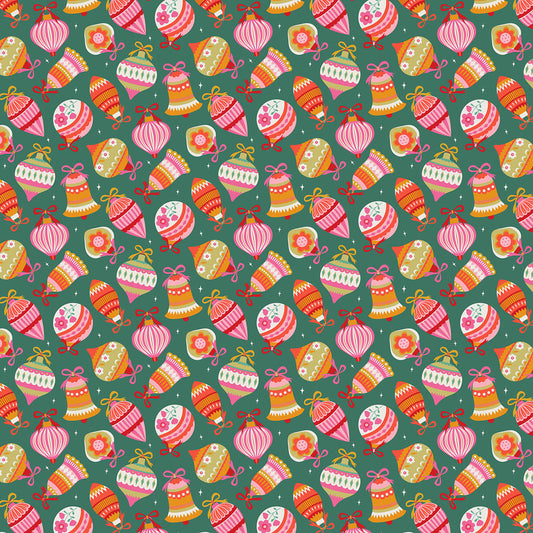 Deck the Halls Baubles D1065 by Geetanjali Behera for Thead and Ink Designs (sold in 25cm increments)