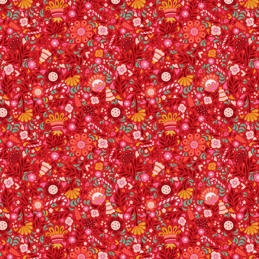 Deck the Halls Candy Carnival D1066 by Geetanjali Behera for Thead and Ink Designs (sold in 25cm increments)