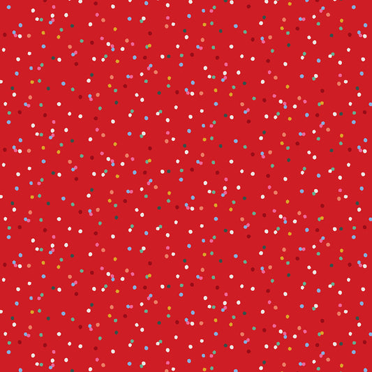 Deck the Halls Confetti Poppy D5000POPPY by Geetanjali Behera for Thead and Ink Designs (sold in 25cm increments)