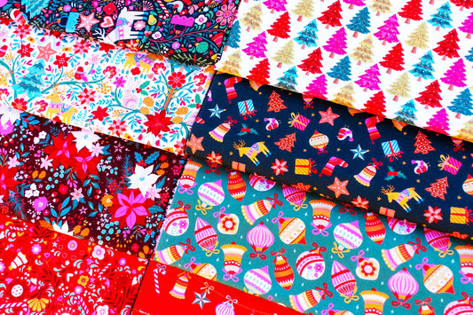 Deck the Halls Fat Eighth Bundle by Geetanjali Behera for Thead and Ink Designs