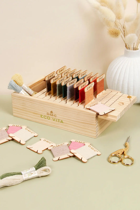 DMC ECO VITA WOODEN THREAD BOX ORGANISER