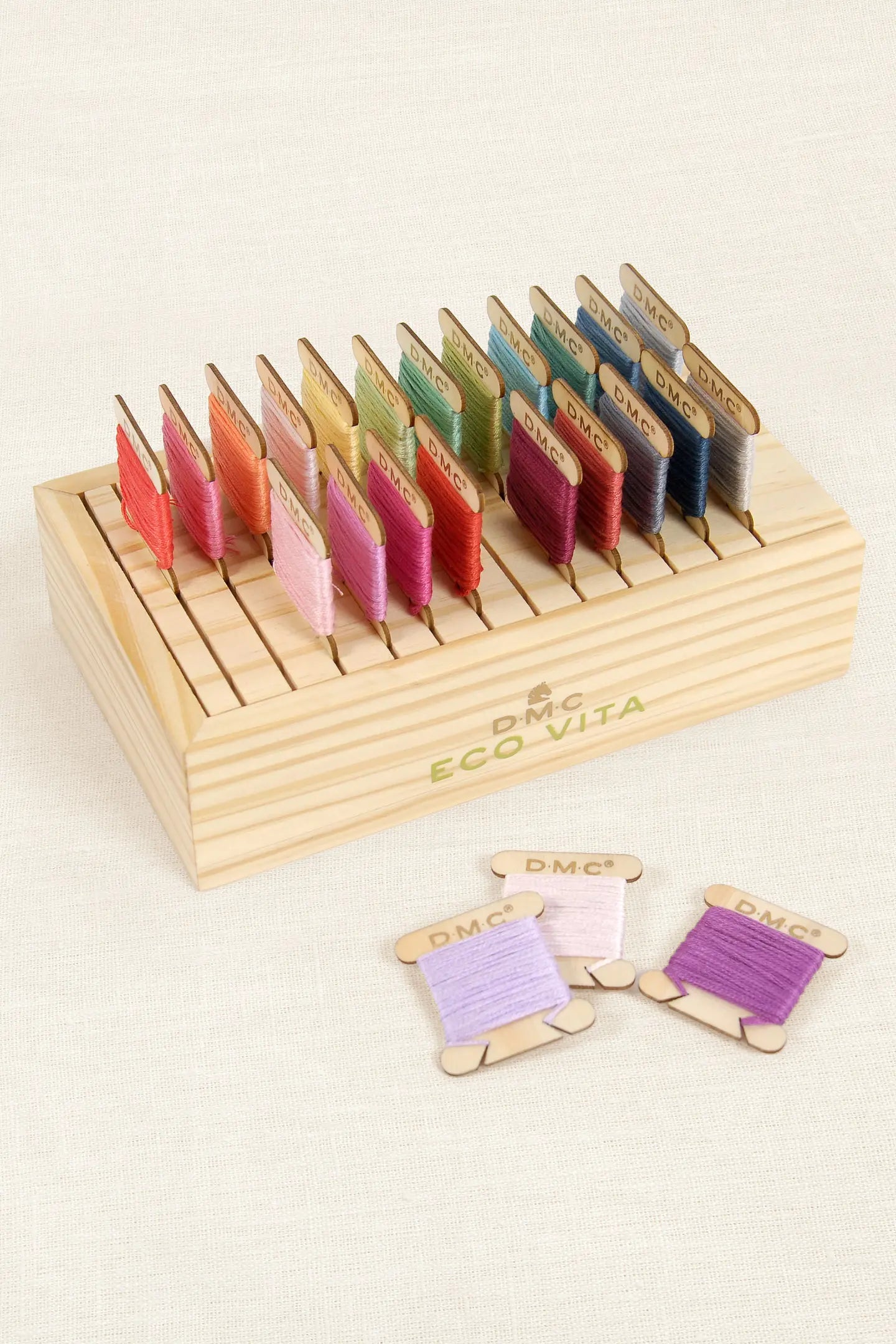 DMC ECO VITA WOODEN THREAD BOX ORGANISER