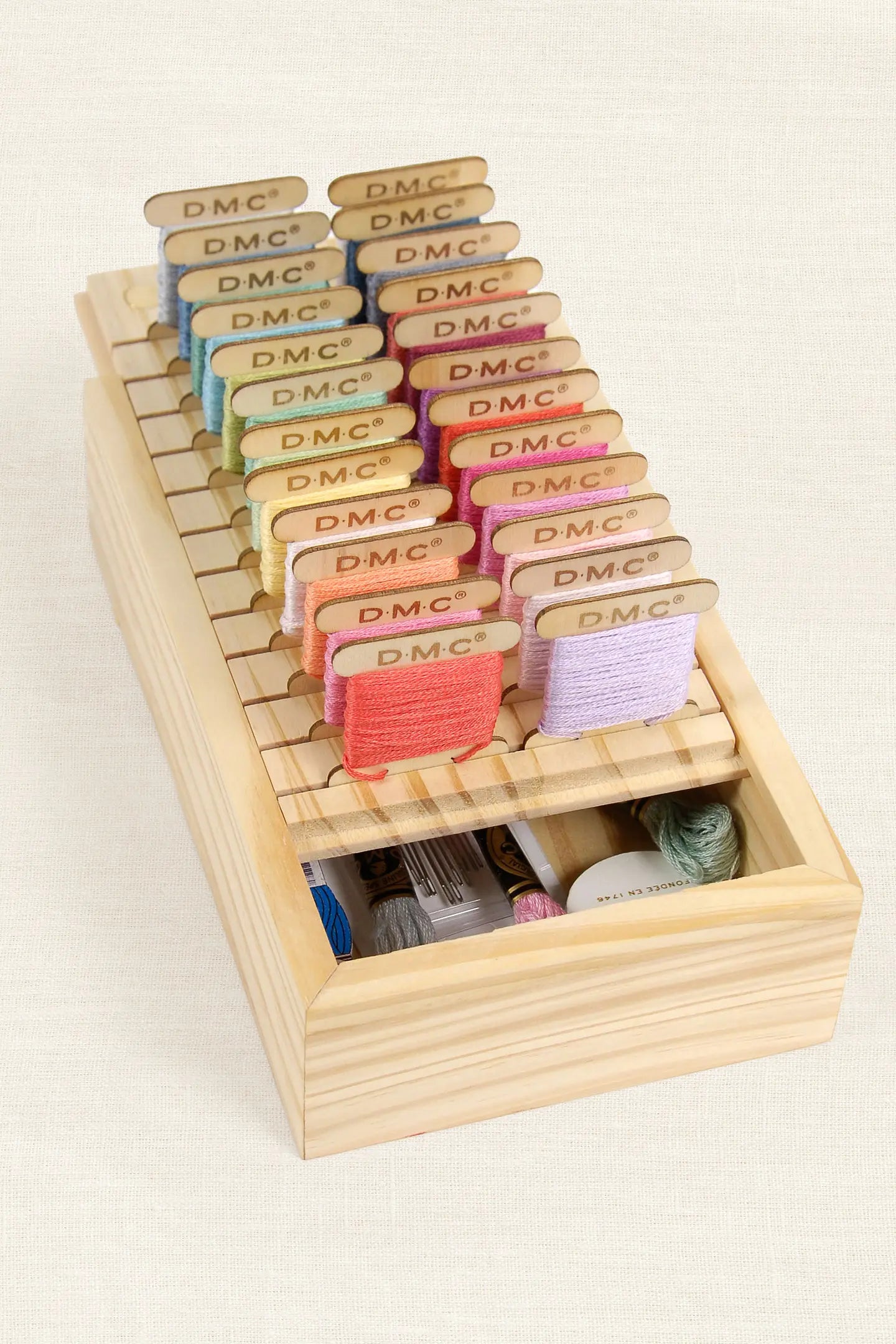 DMC ECO VITA WOODEN THREAD BOX ORGANISER