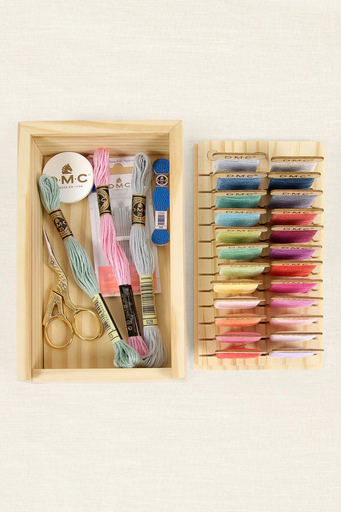 DMC ECO VITA WOODEN THREAD BOX ORGANISER