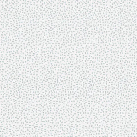 Birdhouse Basics Blue Small Stalk on Cream DV3416 by Natalie Bird for Devonstone (sold in 25cm increments)