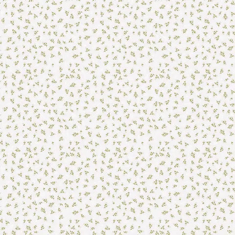 Birdhouse Basics Olive Mini Floral on Cream DV3423 by Natalie Bird for Devonstone (sold in 25cm increments)