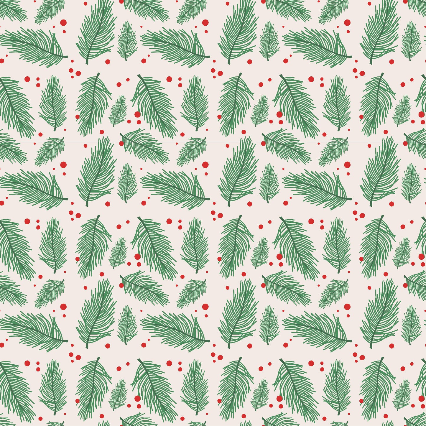 Dear Santa Pine Fronds DV6269 by Devonstone (sold in 25cm increments)