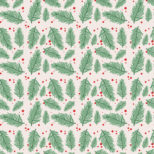 Dear Santa Pine Fronds DV6269 by Devonstone (sold in 25cm increments)