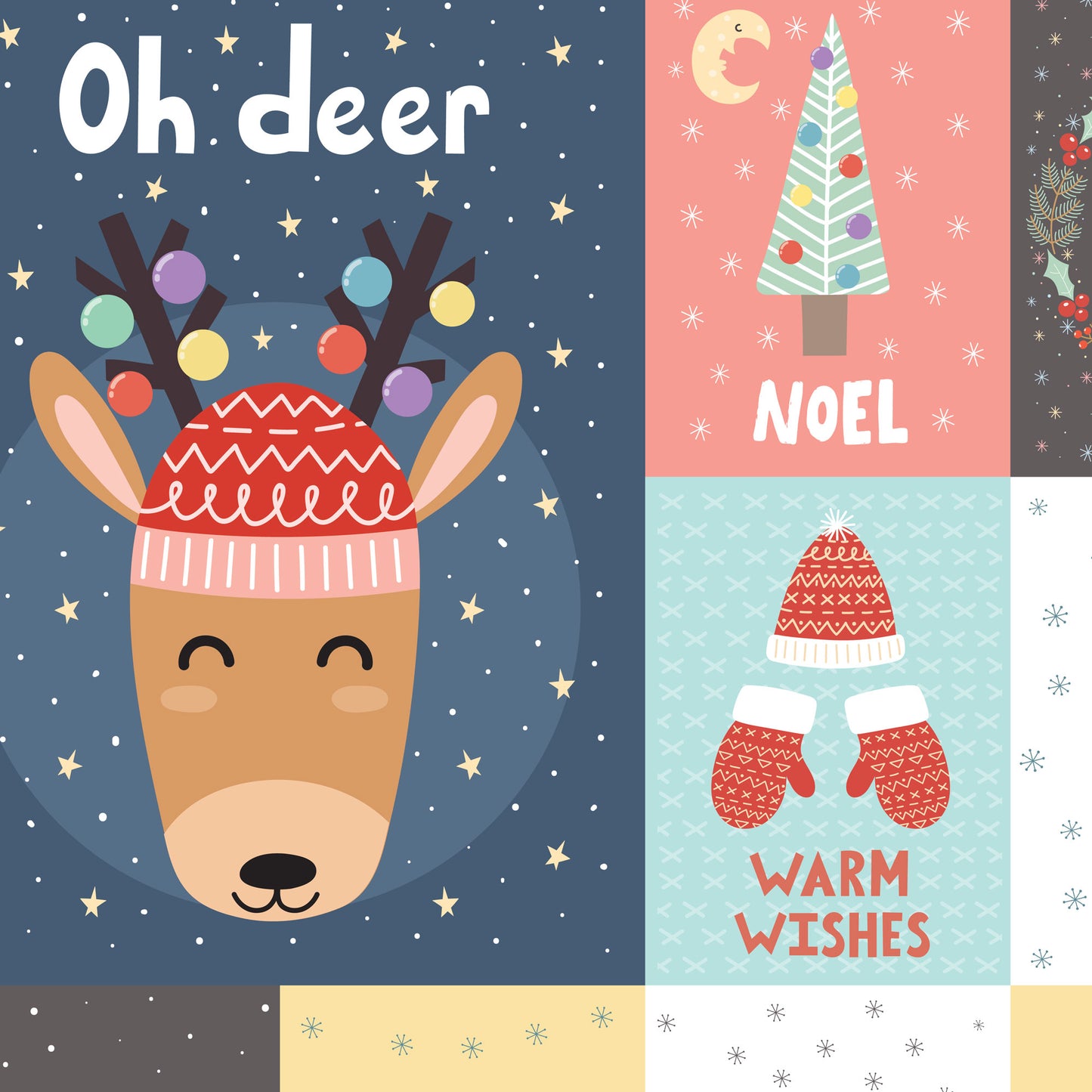 Oh Deer Postcard Panel DV6400 by Devonstone