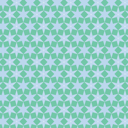 Deck The Halls Blue Star DV6924 by Devonstone Fabrics (sold in 25cm increments)
