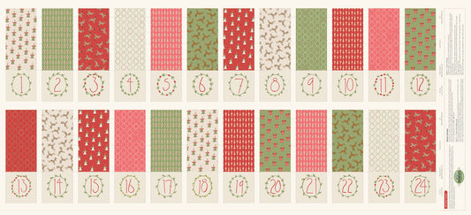 Pocketful of Joy Coloured Linen Panel DV7190 by Natalie Bird for Devonstone Fabrics
