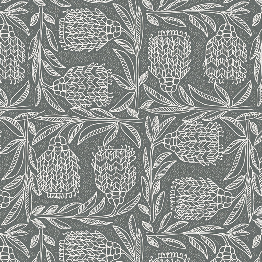 Earth Collection DV7535 Black by Monika Boldogh for Devonstone Fabrics (sold in 25cm increments)