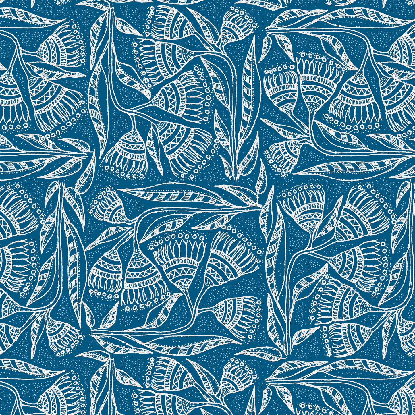 Earth Collection DV7537 Blue by Monika Boldogh for Devonstone Fabrics (sold in 25cm increments)