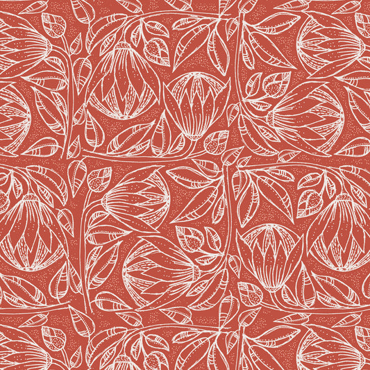 Earth Collection DV7546 Red by Monika Boldogh for Devonstone Fabrics (sold in 25cm increments)
