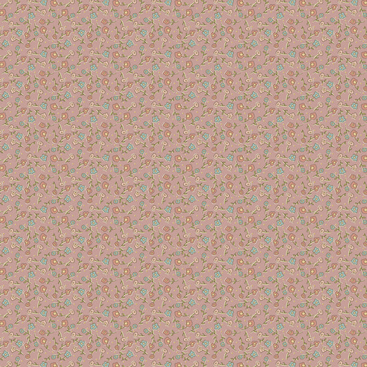 Appleby Farm Floral Red DV7739 by Hatched and Patched for Devonstone Fabrics (sold in 25cm increments)