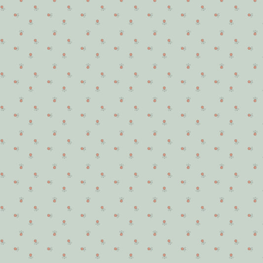 Appleby Farm Apple Blue DV7749 by Hatched and Patched for Devonstone Fabrics (sold in 25cm increments)