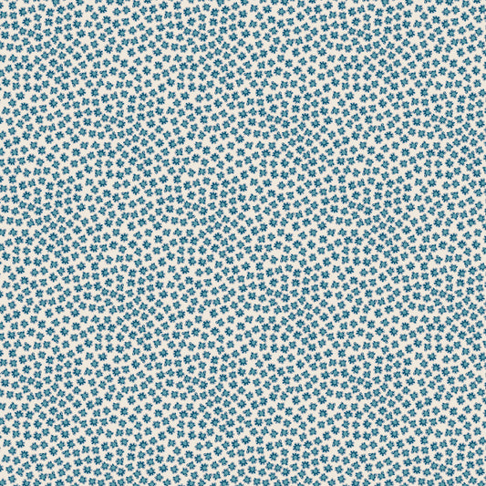 Out & About Scattered Small Floral Blue DV7767 by Natalie Bird for Devonstone Fabrics (sold in 25cm increments)