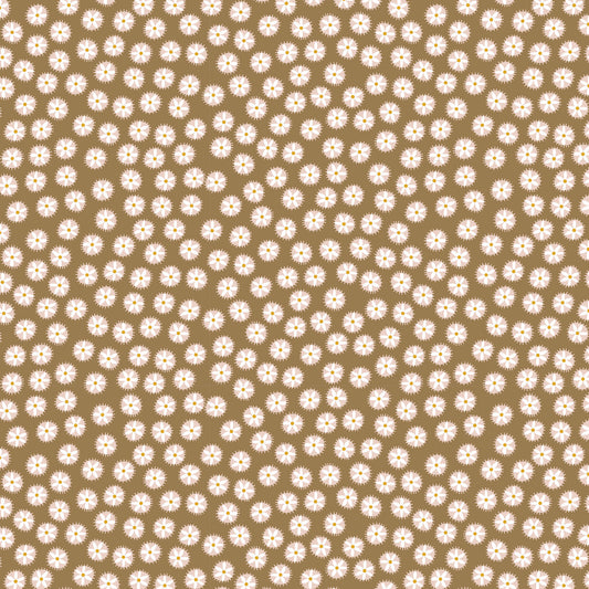 Out & About Scattered Large Floral Brown DV7770 by Natalie Bird for Devonstone Fabrics (sold in 25cm increments)