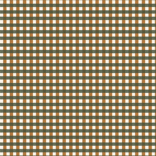 Bushland Beauty Check Brown Black DV7861 by Wirihana Designs for Devonstone Fabrics (sold in 25cm increments)
