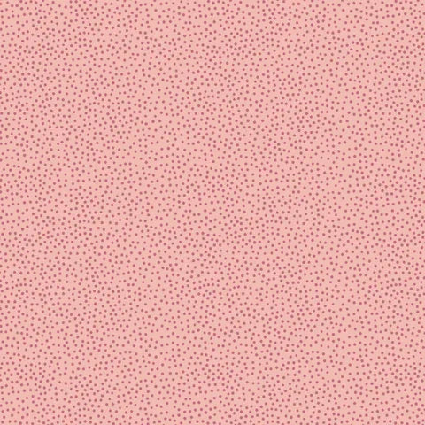 Birdhouse Basics Red spot on Light Pink 18987 by Natalie Bird for Devonstone (sold in 25cm increments)