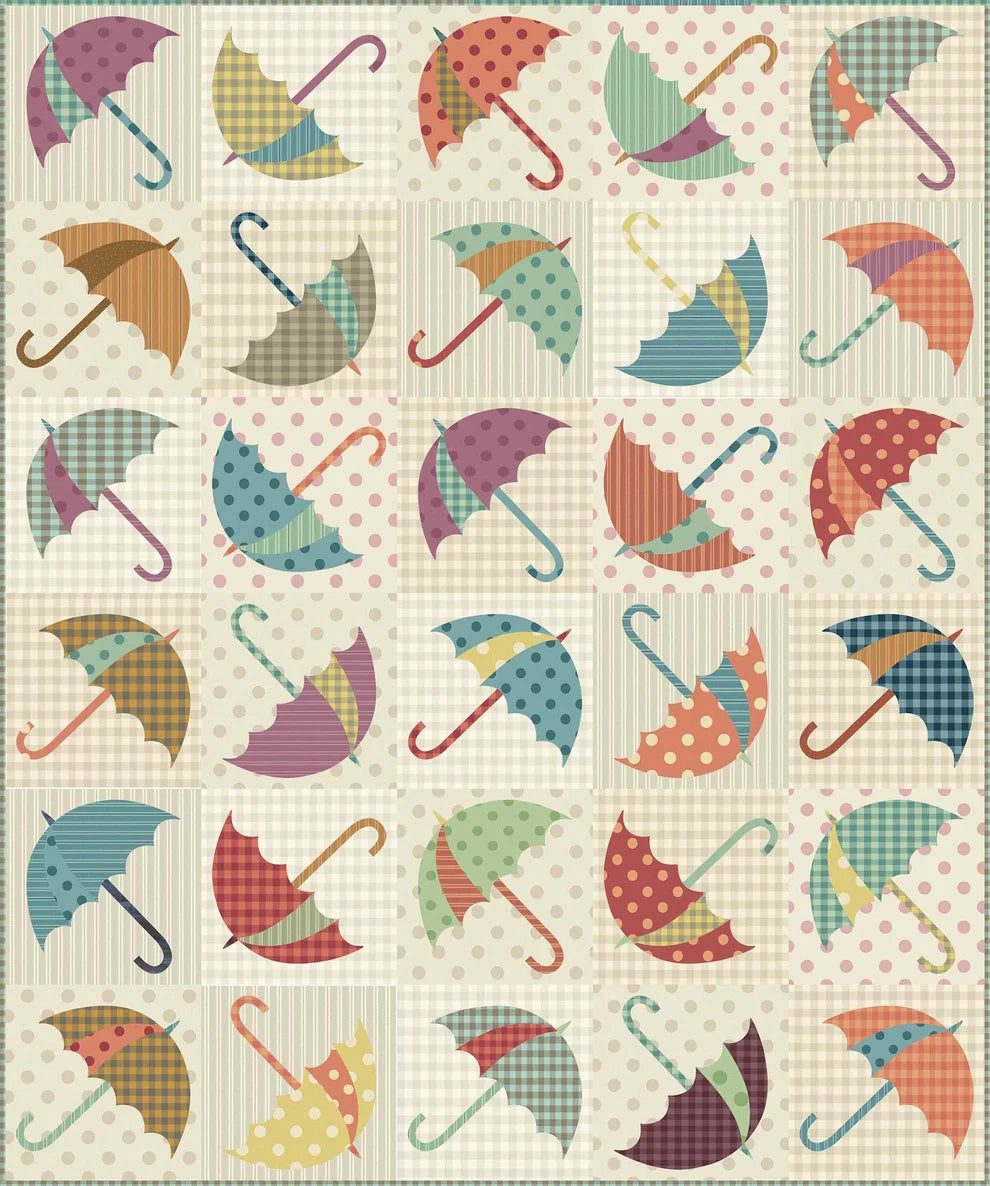 Dancing Umbrella Quilt Pattern by Laundry Basket Quilts