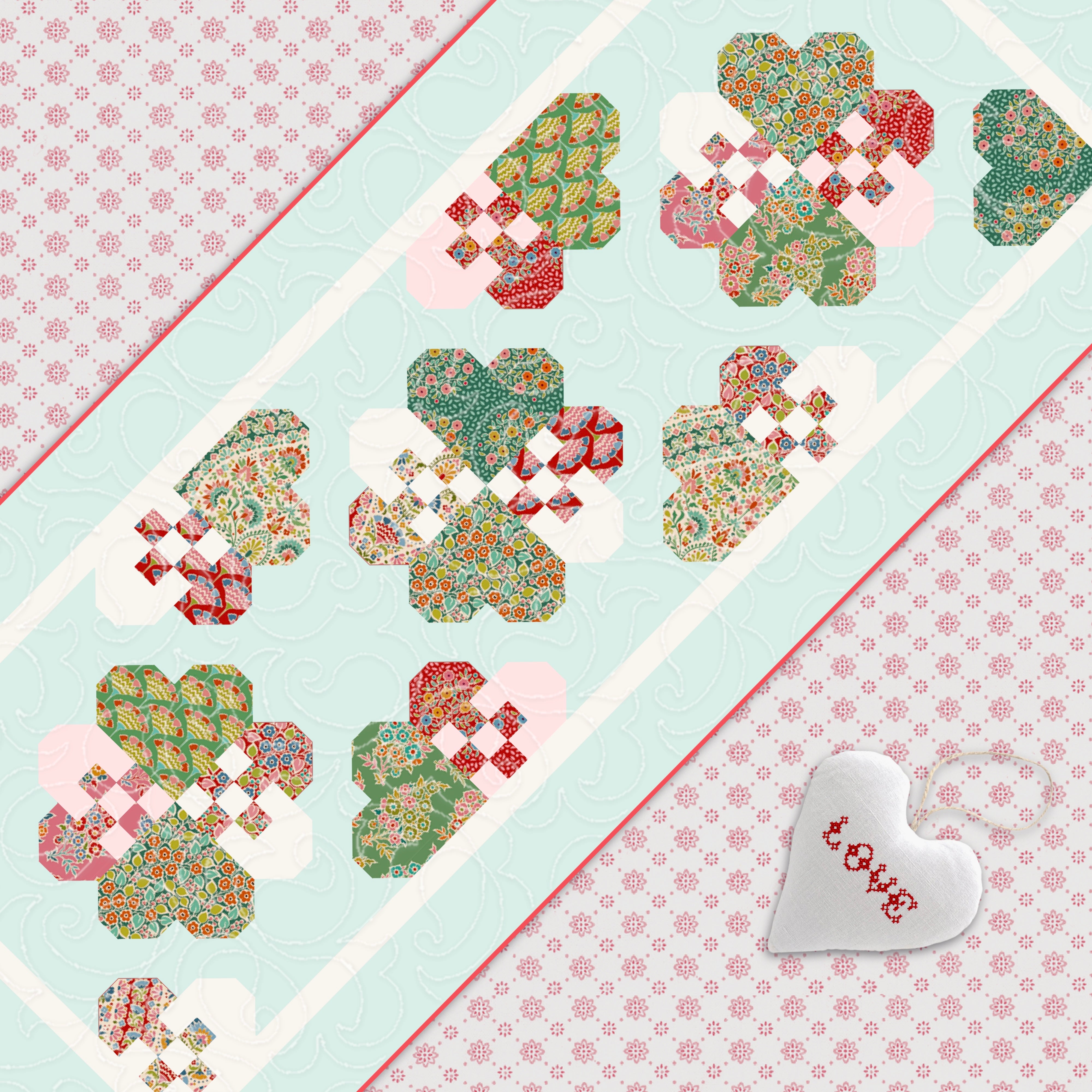 Danish Hearts Quilt Pattern By CakeStand Quilts The Rural Stitch Co
