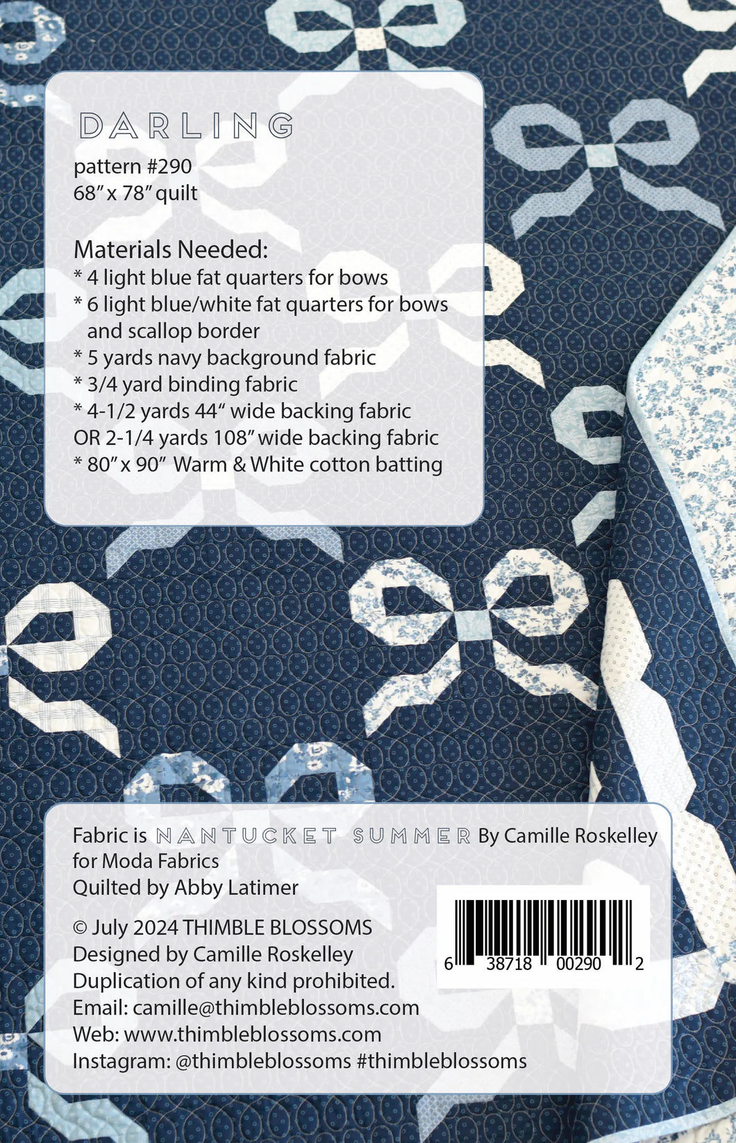 Darling Quilt Pattern Thimble Blossoms