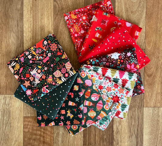 Deck the Halls Fat Quarter Bundle by Geetanjali Behera for Thead and Ink Designs