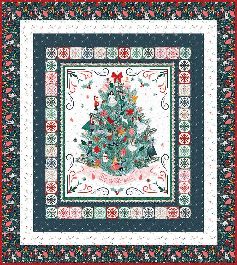 Decorate the Blue Tree Quilt Kit using Nutcracker Tradition by Jennifer Long for Riley Blake Fabrics